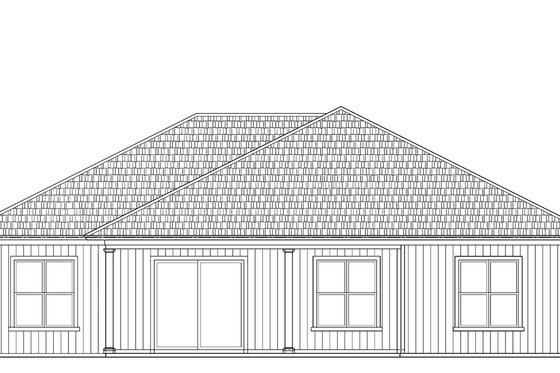 Exterior - Rear Elevation for Craftsman House Plan #938-101 - 3 bed, 2.5 bath