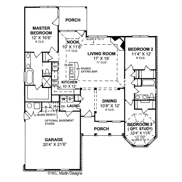 Dream House Plan - Traditional Floor Plan - Main Floor Plan #20-368