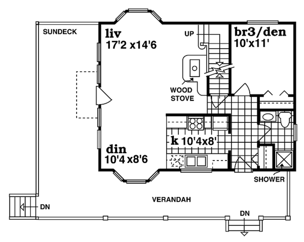 House Blueprint - Victorian Floor Plan - Main Floor Plan #47-940