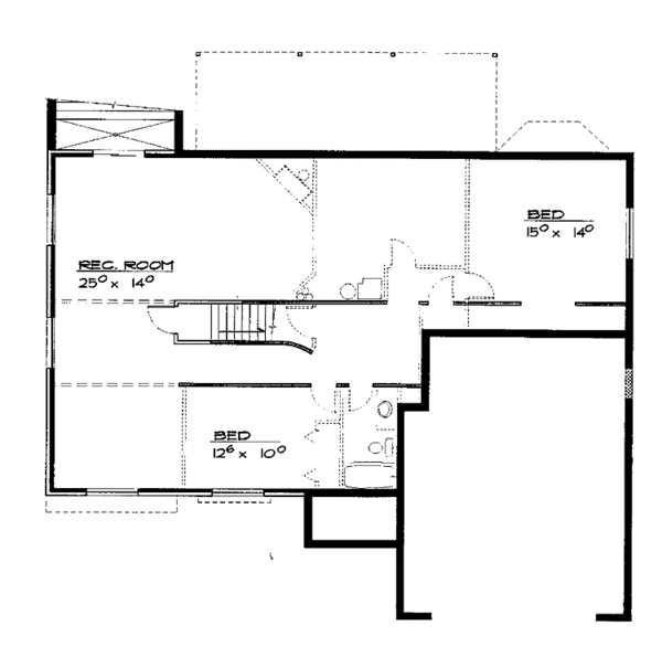 Dream House Plan - Traditional Floor Plan - Lower Floor Plan #308-289
