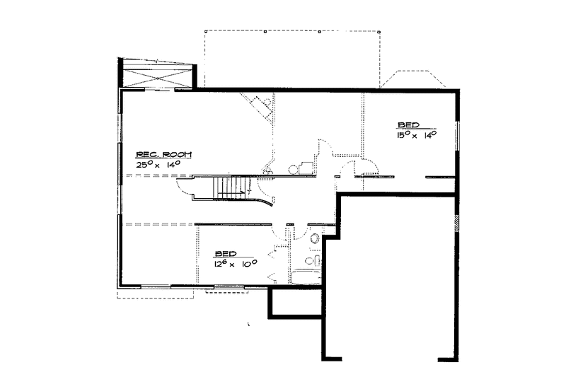 Home Plan - Floor Plan - Lower Floor for Traditional House Plan #308-289 - 3 bed, 2 bath