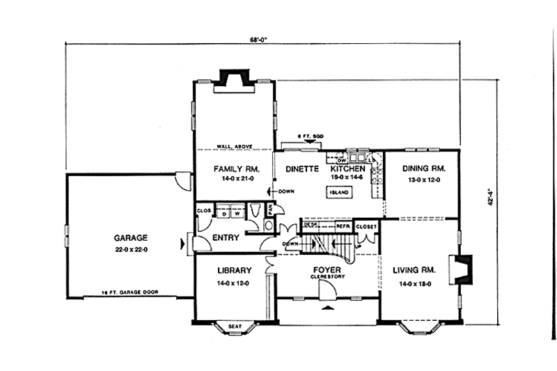 Dream House Plan - Floor Plan - Main Floor for European House Plan #1001-151 - 4 bed, 2.5 bath
