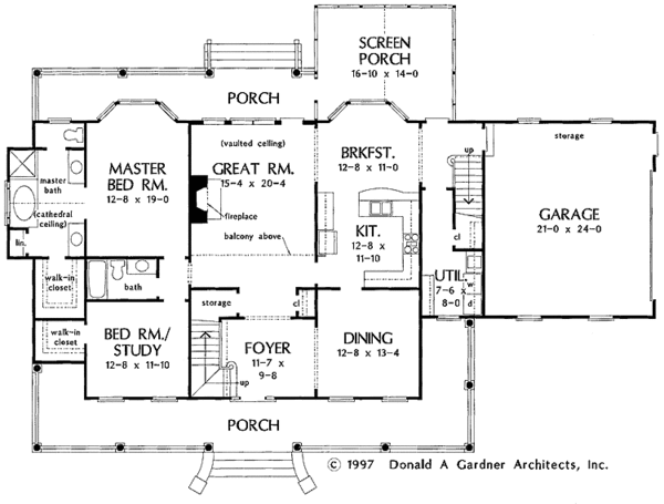 Dream House Plan - Country Floor Plan - Main Floor Plan #929-278