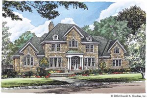 Classical Exterior - Front Elevation Plan #929-538
