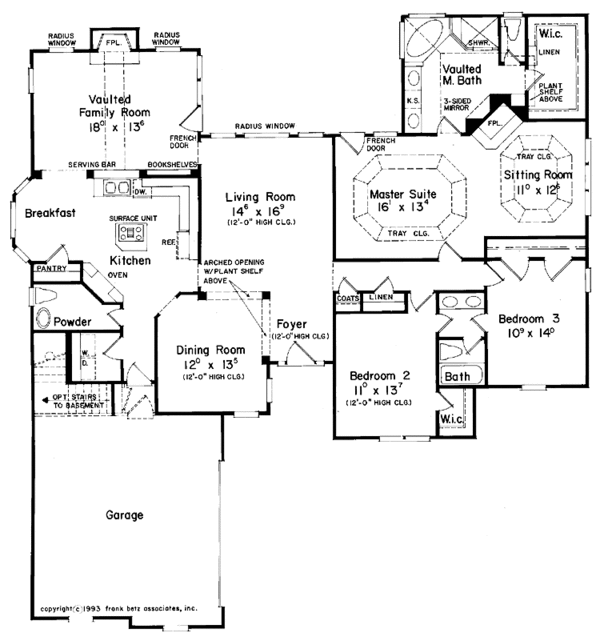 Dream House Plan - Traditional Floor Plan - Main Floor Plan #927-66