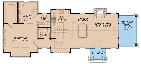 Dream House Plan - Craftsman Floor Plan - Main Floor Plan #17-3432