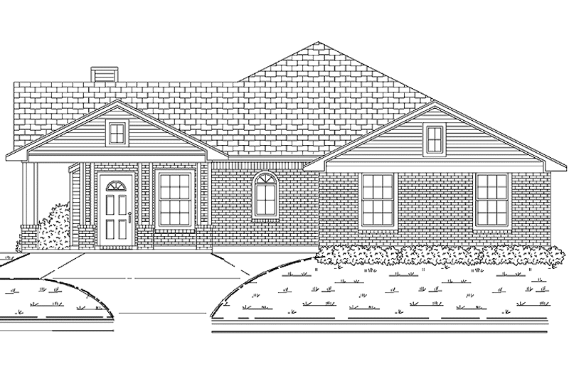 Dream House Plan - Exterior - Front Elevation 3 for Ranch House Plan #84-755 - 3 bed, 2 bath