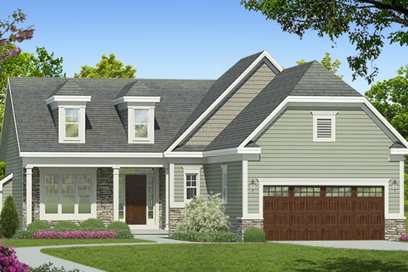 Dream House Plan - Exterior - Front Elevation 3 for Ranch House Plan #1010-180 - 2 bed, 2 bath