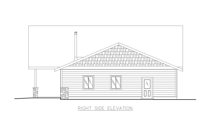 Architectural House Design - Exterior - Other Elevation 1 for Craftsman House Plan #117-1011 - 3 bed, 2.5 bath