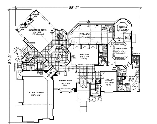 House Design - Country Floor Plan - Main Floor Plan #1007-11