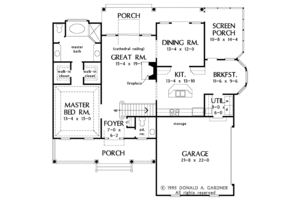 Floor Plan - Main Floor for Country House Plan #929-488 - 3 bed, 2.5 bath