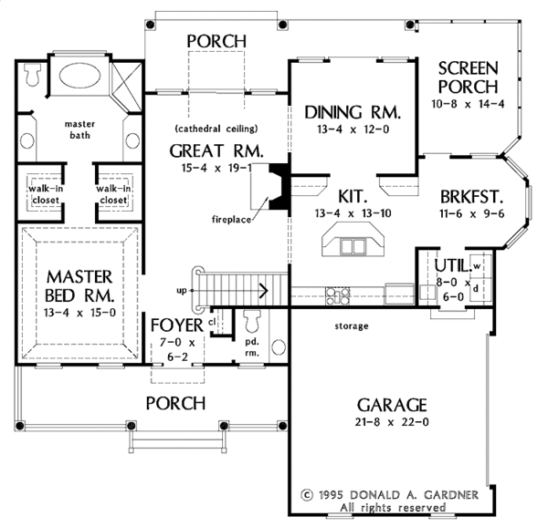 Home Plan - Country Floor Plan - Main Floor Plan #929-488