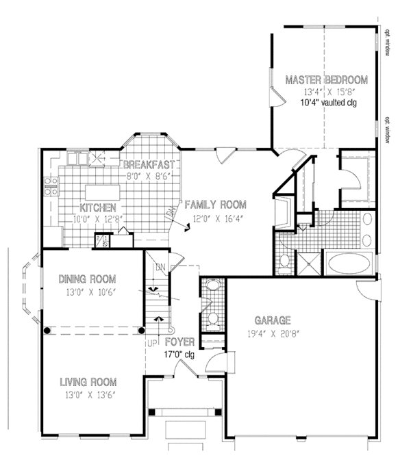 Architectural House Design - Country Floor Plan - Main Floor Plan #953-110