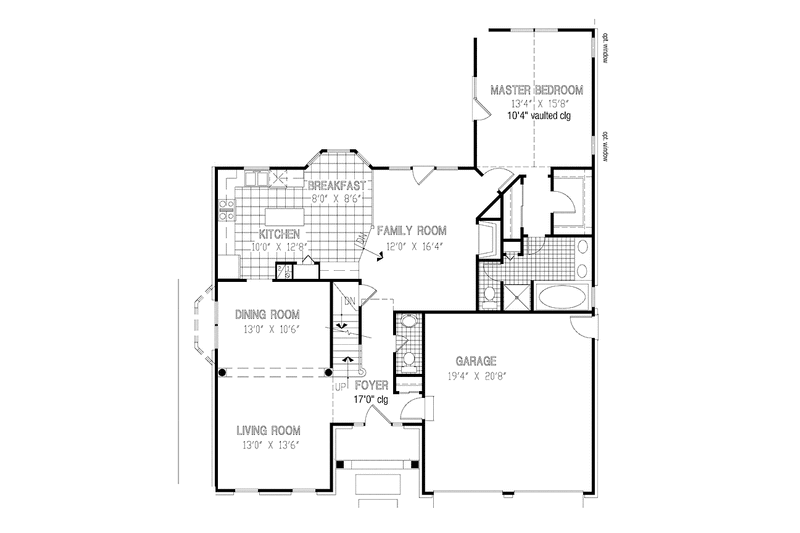 House Plan Design - Floor Plan - Main Floor for Country House Plan #953-110 - 4 bed, 2.5 bath