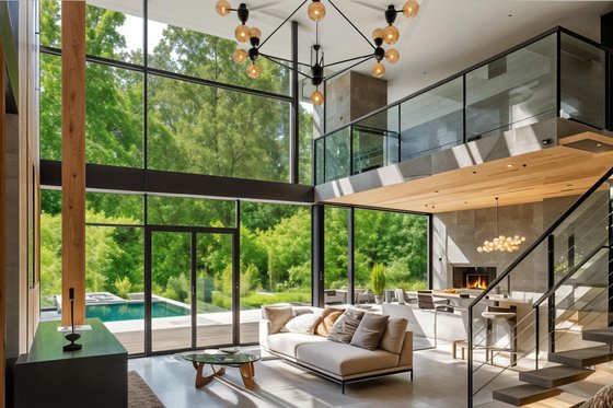 Interior - Family Room for Modern House Plan #498-2 - 2 bed, 3 bath