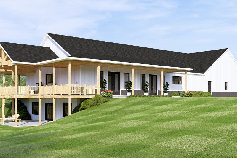 Home Plan - Exterior - Rear Elevation 3 for Barndominium House Plan #1064-473 - 3 bed, 3.5 bath