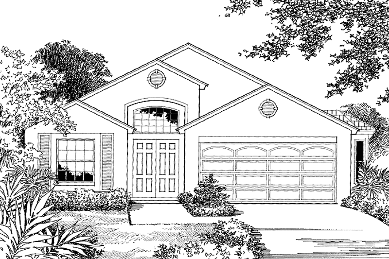 Home Plan - Exterior - Front Elevation 3 for Country House Plan #1015-26 - 3 bed, 2 bath