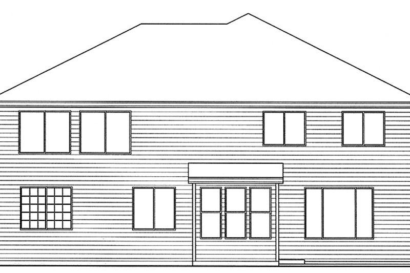 Dream House Plan - Exterior - Rear Elevation for Prairie House Plan #132-395 - 4 bed, 2.5 bath
