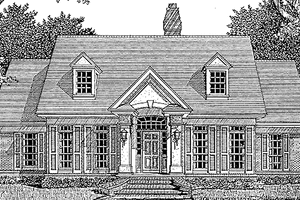 Architectural House Design - Colonial Exterior - Front Elevation Plan #985-18