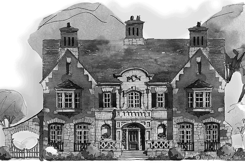 Dream House Plan - Exterior - Front Elevation 3 for Country House Plan #429-353 - 5 bed, 5 bath