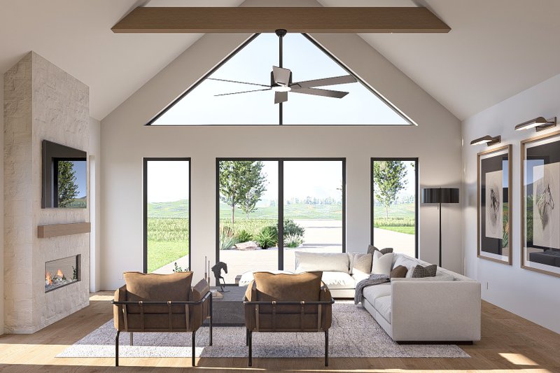 House Design - Interior - Family Room for Modern House Plan #455-382 - 3 bed, 2.5 bath