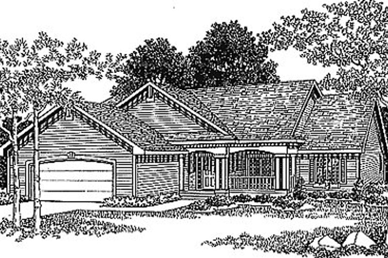Home Plan - Traditional Exterior - Front Elevation Plan #70-182