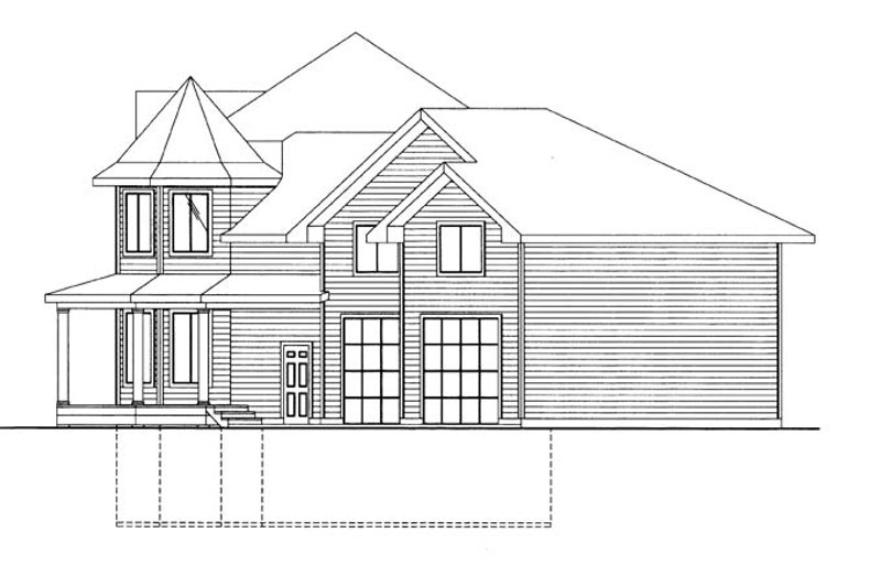 Home Plan - Exterior - Other Elevation for Victorian House Plan #117-864 - 3 bed, 2.5 bath