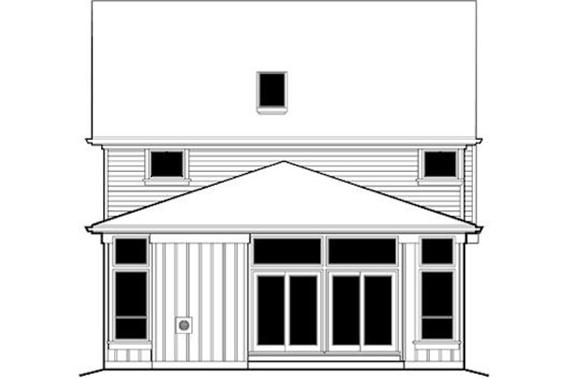 Home Plan - Exterior - Rear Elevation for Traditional House Plan #48-487 - 3 bed, 2.5 bath
