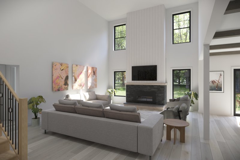 House Blueprint - Interior - Family Room for Craftsman House Plan #1089-47 - 4 bed, 3.5 bath