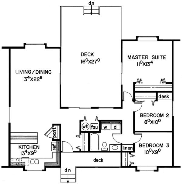 House Plan Design - Contemporary Floor Plan - Main Floor Plan #60-847