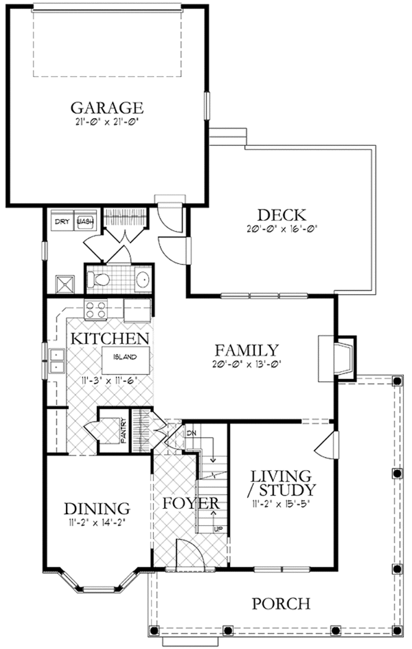House Plan Design - Country Floor Plan - Main Floor Plan #1029-13