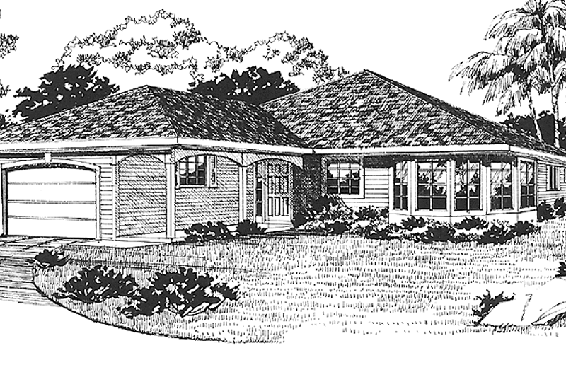 House Blueprint - Country Exterior - Front Elevation Plan #456-109