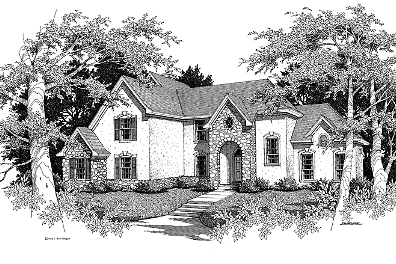 House Plan Design - Traditional Exterior - Front Elevation Plan #952-18