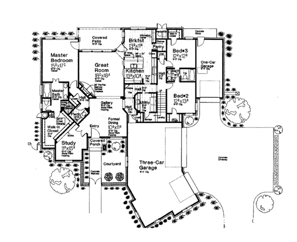 Architectural House Design - European Floor Plan - Main Floor Plan #310-1239