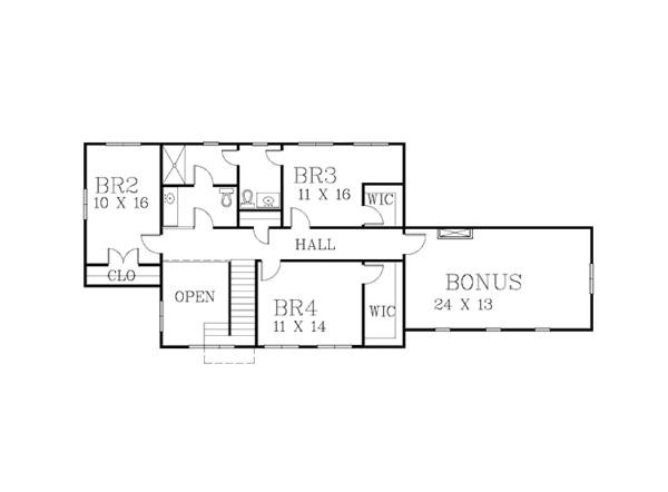 House Design - Craftsman Floor Plan - Upper Floor Plan #939-10