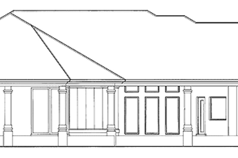 Home Plan - Exterior - Rear Elevation 1 for Mediterranean House Plan #930-272 - 3 bed, 3.5 bath