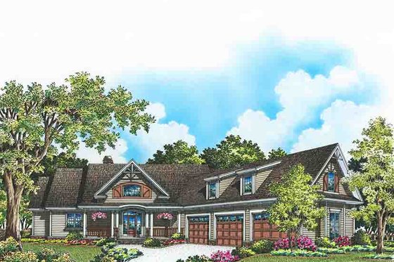 Exterior - Front Elevation 3 for Craftsman House Plan #929-974 - 4 bed, 3.5 bath