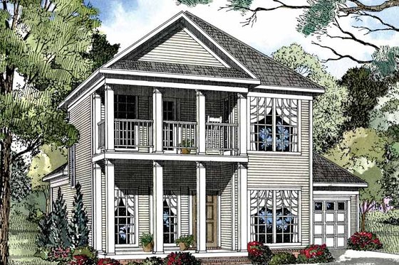 Exterior - Front Elevation 3 for Classical House Plan #17-3052 - 3 bed, 2.5 bath