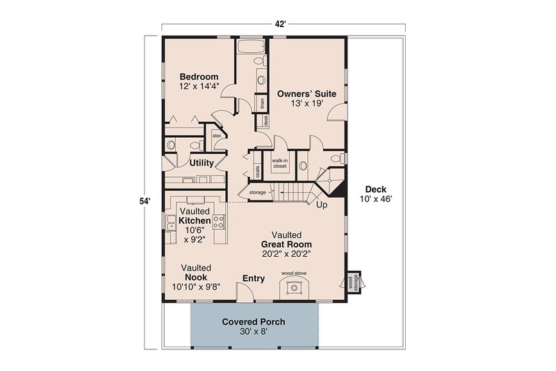 Dream House Plan - Floor Plan - Main Floor for Country House Plan #124-1428 - 3 bed, 3.5 bath