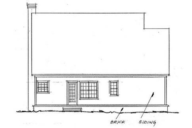 Home Plan - Exterior - Rear Elevation for Country House Plan #20-302 - 3 bed, 2.5 bath