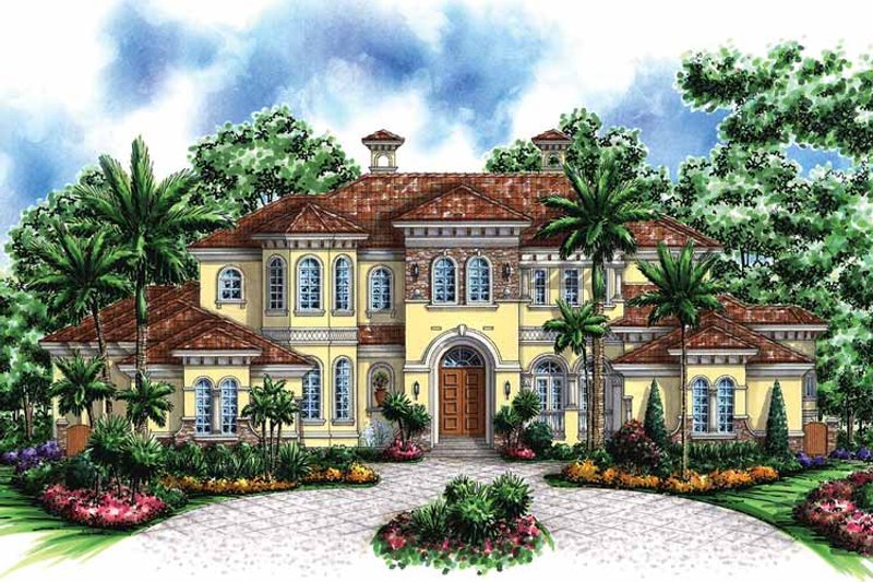 Home Plan - Exterior - Front Elevation 3 for Mediterranean House Plan #1017-46 - 4 bed, 5 bath