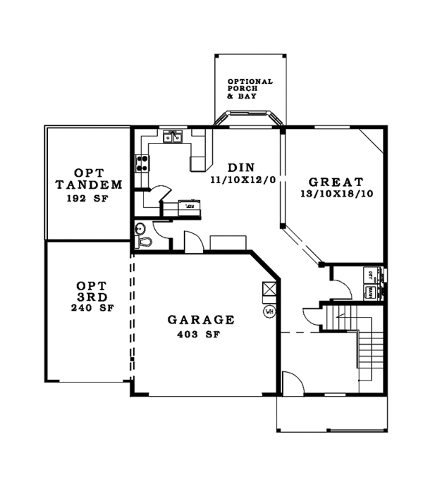 Craftsman Floor Plan - Main Floor Plan #943-29