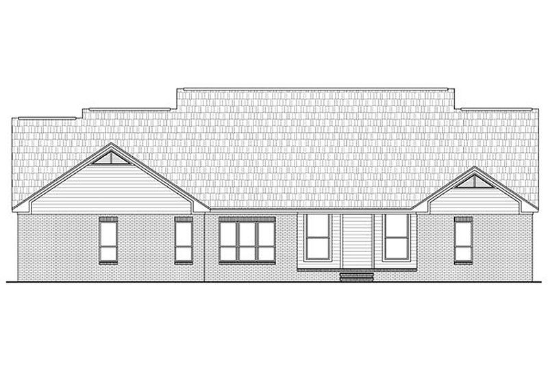 Architectural House Design - Exterior - Rear Elevation for Country House Plan #21-299 - 4 bed, 3.5 bath