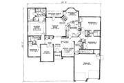 European Style House Plan - 4 Beds 3 Baths 2439 Sq/Ft Plan #17-157 