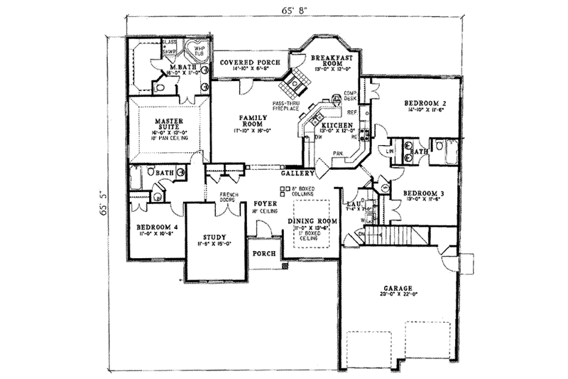 Dream House Plan - Floor Plan - Other Floor for European House Plan #17-157 - 4 bed, 3 bath
