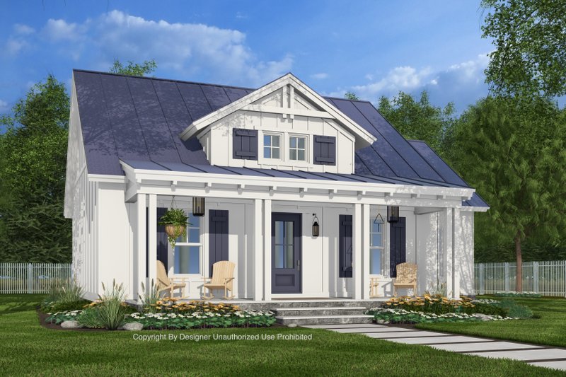 Home Plan - Exterior - Front Elevation 4 for Farmhouse House Plan #51-1440 - 3 bed, 2 bath