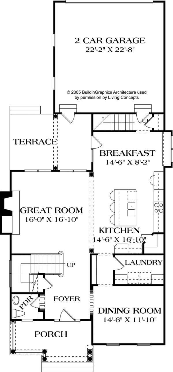 House Plan Design - Traditional Floor Plan - Main Floor Plan #453-525