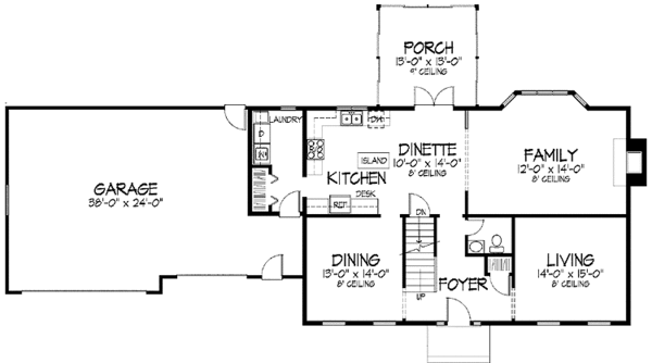 House Plan Design - Colonial Floor Plan - Main Floor Plan #51-849