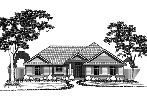 Architectural House Design - Ranch Exterior - Front Elevation Plan #946-13