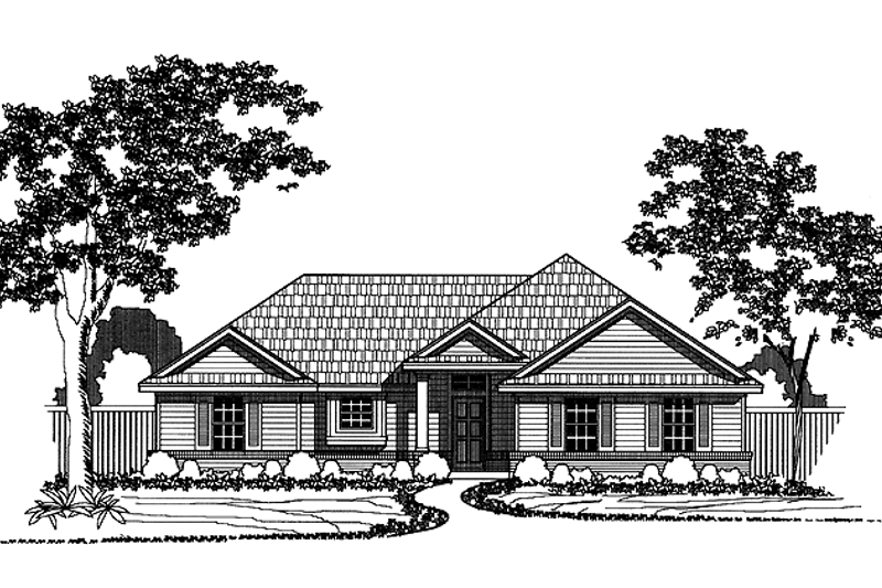 Architectural House Design - Ranch Exterior - Front Elevation Plan #946-13